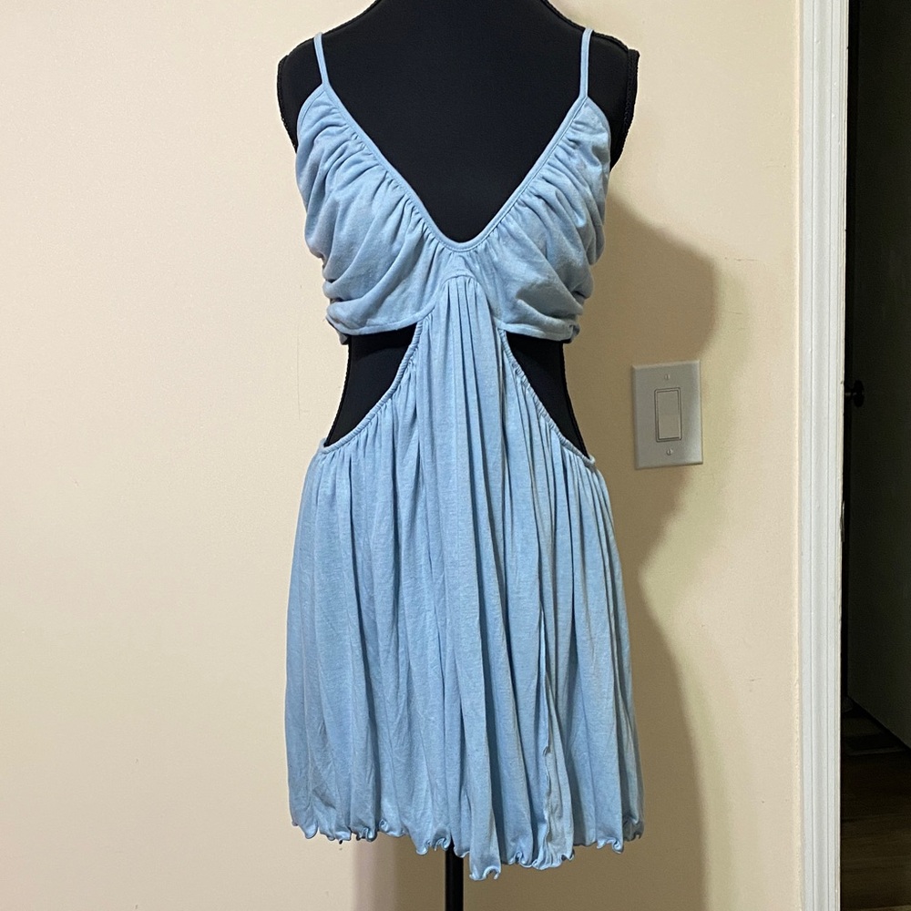 Free People Light Blue Backless Dress